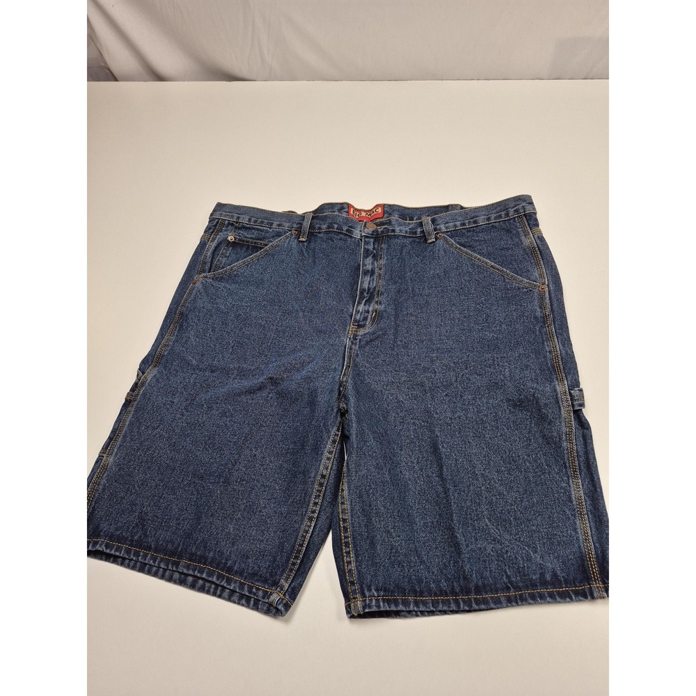 Big Mac Denim Utility Shorts Mens 44 Blue Cargo Baggy Workwear Cotton Y2K